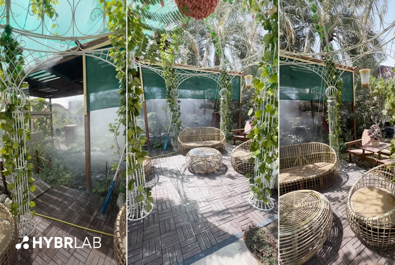 mist fountain cooling system in Dubai, UAE